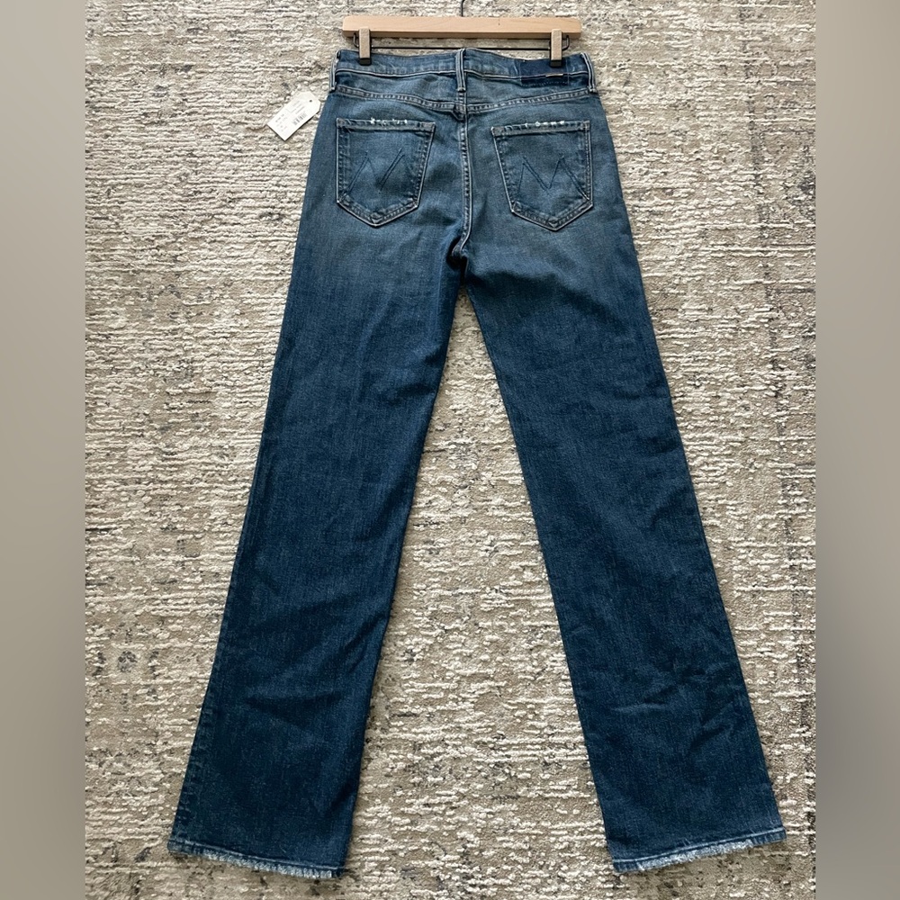 MOTHER Women's Straight Leg Jeans - Dark Blue - Picture 7 of 17
